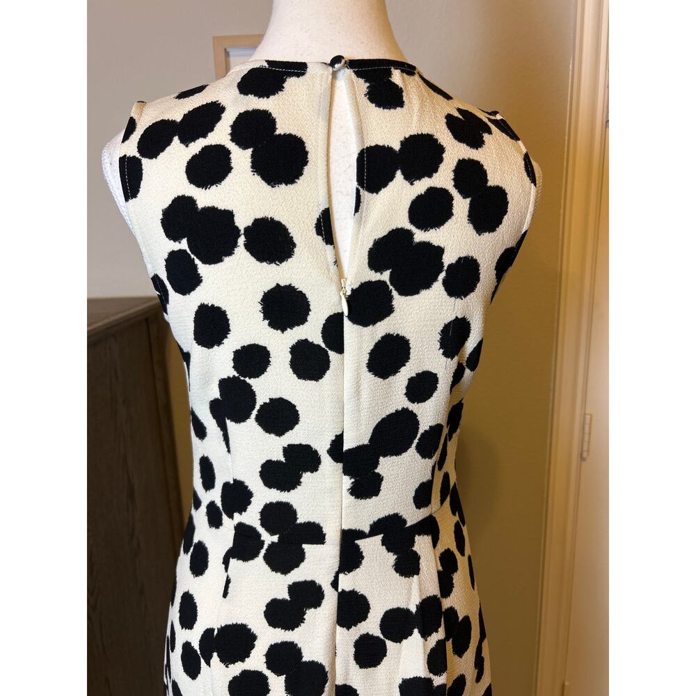 Who What Wear | Black/Cream Drop Waist Polka Dot Dress | Small - Picture 11 of 15